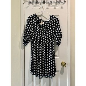 Cat Print Shirt Dress